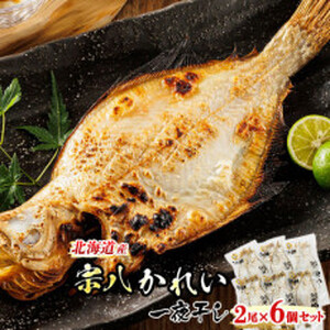 ＜北海道産＞宗八かれいを一夜干しに!「宗八かれい一夜干し」2枚×6個セット【配送不可地域：離島】【1384992】