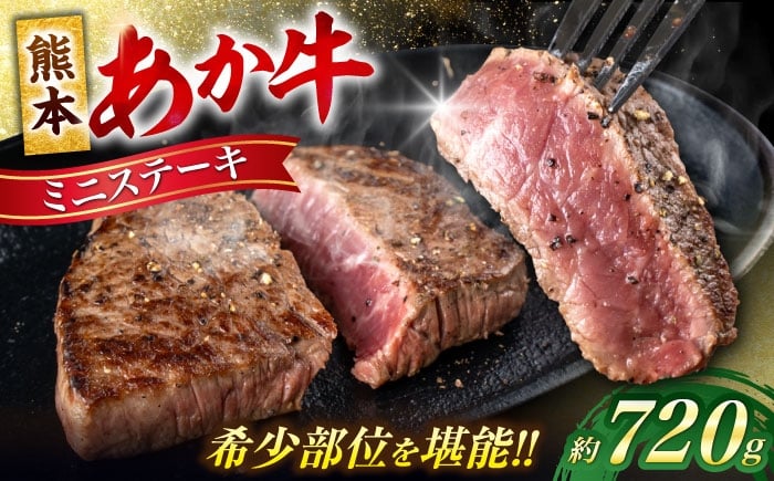 
            熊本 あか牛 ミニステーキ 約720g（5～6枚） 赤牛 和牛 牛肉 牛 肉 ミニ ステーキ シンシン トモ三角 イチボ ランプ カット ヘルシー 冷凍 国産 熊本県【合同会社 たべたせいか】 [AYCB062]
          