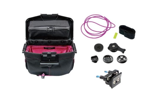 [レックマウントプラス] ライドオンバッグ (ブラック/ピンク)+ステムボルト専用ベースマウント【R+Bag-BKPK-BOLT】「Ride On Bag とベースマウント(R+B-BOLT)のセット品」 [№5346-1848]