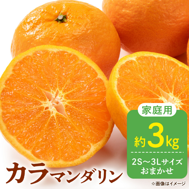 【2027年先行予約】訳あり 家庭用 カラマンダリン なつみ 和歌山 有田  2S～3Lサイズ混合 約3kg_DZ6222
