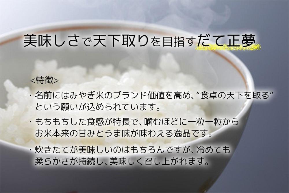 【宮城県産 だて正夢】令和7年度産 精米 5kg（5kg×1袋）●【米 お米 こめ コメ ご飯 ごはん】