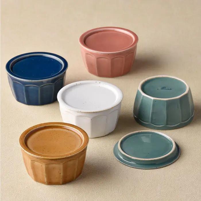 【波佐見焼】カラー5色蓋物 小皿 スープカップ カップ  食器 皿 【舘山堂】 [RC11]  波佐見焼