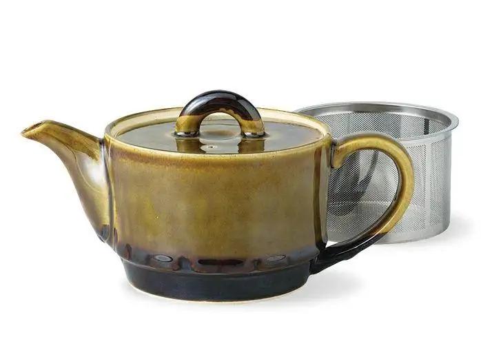 【波佐見焼】300mlSS茶こしポット　クルミ 【西海陶器】1　13833｜波佐見焼 陶器