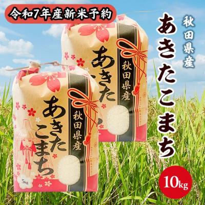 ふるさと納税 潟上市 【新米予約】令和7年産 秋田県産あきたこまち 白米 10kg(5kg×2袋)　9月下旬より順次発送