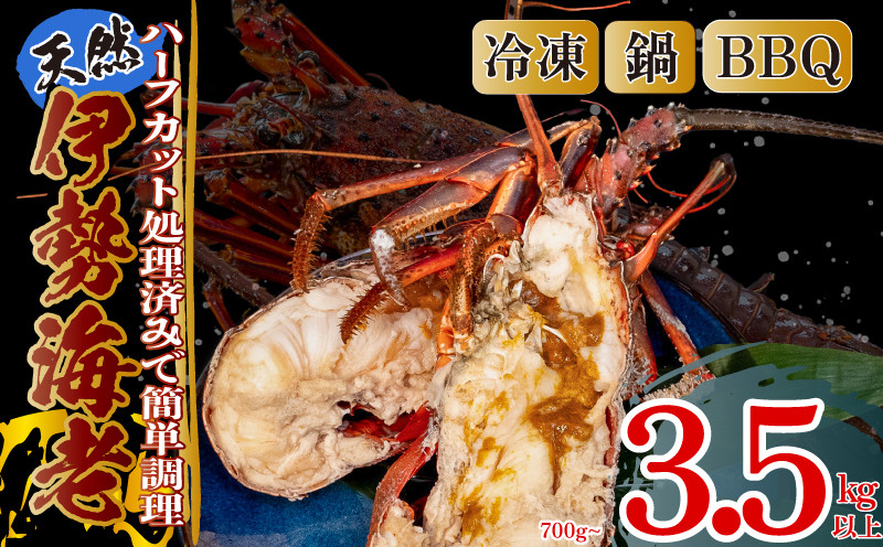 
            ハーフカット伊勢海老 容量 700g ～ 3.5kg 以上 冷凍 ( 特大サイズ 急速冷凍 えび エビ 高級 鮮魚 海鮮 魚介 刺身 焼き物 汁物 ギフト 贈答 贈り物 祝い 歳暮 中元 年末 年始 早期 予約 ) IKY_hulfCut_all
          
