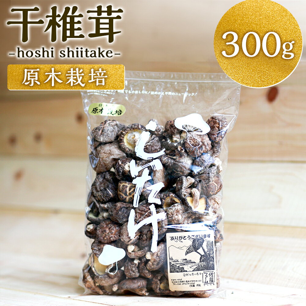 【ふるさと納税】原木栽培 干椎茸 300g 椎茸 しいたけ きのこ キノコ 茸 春 国産 九州産 九重町産 送料無料