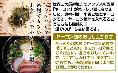 AZ0101 ヤーコン麺 6袋 1袋 160g（約2人前） もちもち食感 食物繊維
