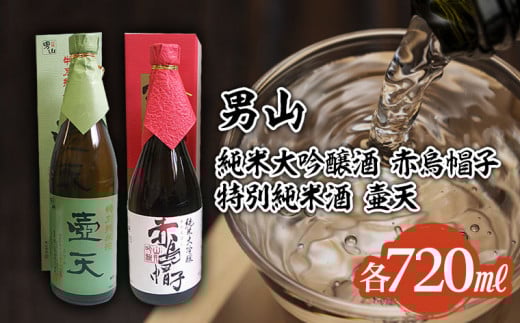 男山 純米大吟醸 赤烏帽子・特別純米酒 壷天 720mlセット FZ22-101 山形 山形県 山形市 日本酒