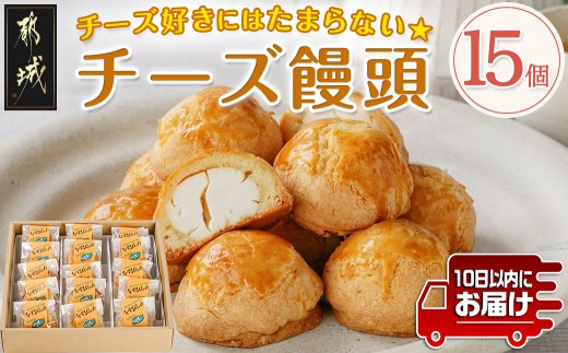 
                  チーズ好きにはたまらない☆チーズ饅頭15個≪みやこんじょ特急便≫_AAJ-C218-Q_(都城市) チーズ饅頭 15個 ティータイム しっとり　
                