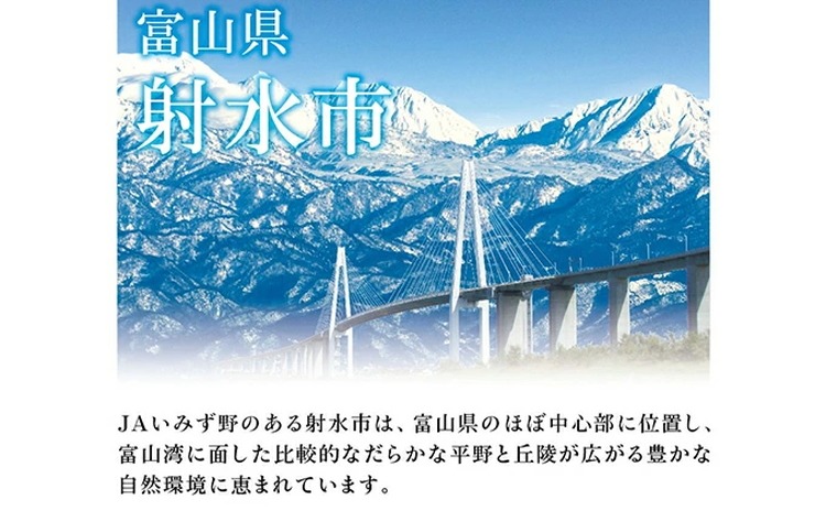 越中いみず野米一番 10kg（コシヒカリ） ※2024年10月上旬～2025年8月下旬頃に順次発送予定