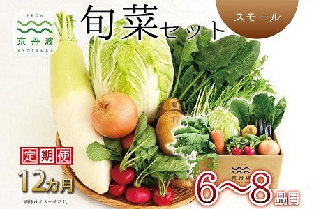 【12回定期便】 京丹波 旬菜セット スモール 6～8品目 《12カ月定期便》 定期便 野菜 詰め合わせ 京都 丹波 京丹波町産 産地直送 京野菜 減塩 レシピ ※北海道・東北・沖縄・その他離島は配送不可 [120KK001R]