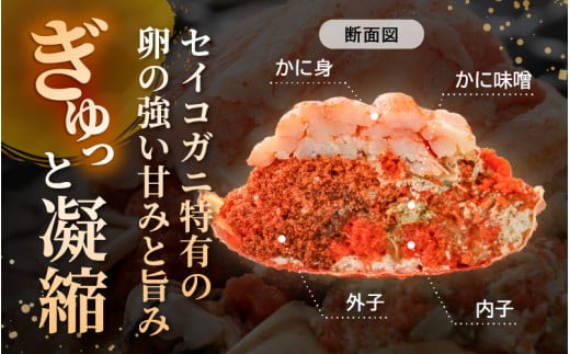 【先行予約】プレミアムサイズ！【食のドラマ 孤独のグルメ コラボ!】せいこがに（越前がに） 釜茹で 甲羅盛 計約360ｇ (約120g × 3パック)【2026年12月順次発送】【 むき身 かにみそ カニ味噌 棒身 蟹 カニ ほぐし身 ずわい蟹 ズワイガニ セコガニ メス せいこがに かに せいこ 小分け 個包装】 のし対応可 備考欄にご記入お願いいたします [e15-b008_12]