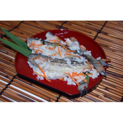 ふるさと納税 伊達市 【北海道伊達市加工】旬いずし3点三点盛り　キンキ 紅鮭 ハタハタ いずし  各140g |  | 03