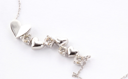 PT900　ダイヤモンド　ハートモチーフ　ネックレス　0.20ct【MUN17275】
