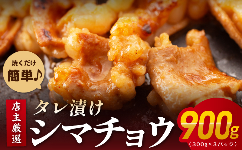 シマチョウ タレ漬 900g(300g×3パック) テッチャン シマ腸 小分け 時短 焼くだけ 簡単【大阪 泉佐野 大阪府 泉佐野市】