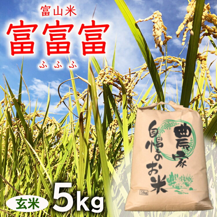 【ふるさと納税】【令和8年度米】【新米予約】農家直送「富富富」5kg（玄米）｜新米 先行予約 予約 米 富富富 ふふふ こめ コメ お米 おこめ 白米 玄米 げんまい 5kg ブランド米 銘柄米 お中元 ギフト ご飯 ごはん 人気 ランキング 北陸 富山 お取り寄せ ※2026年9月～発送