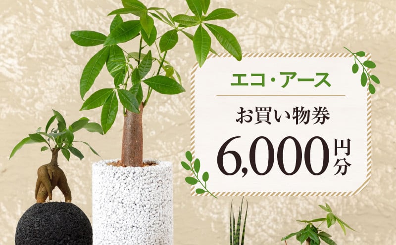 
            S060-117_エコ・アースでご利用可能なお買い物券　6,000円分
          