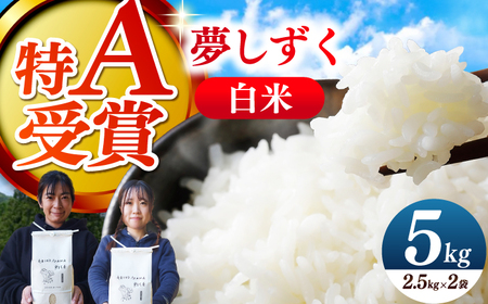ARINOMAMA RICE 佐賀県嬉野市産 夢しずく 5kg(2.5kg×2)ありのまま春日 [NCK003]