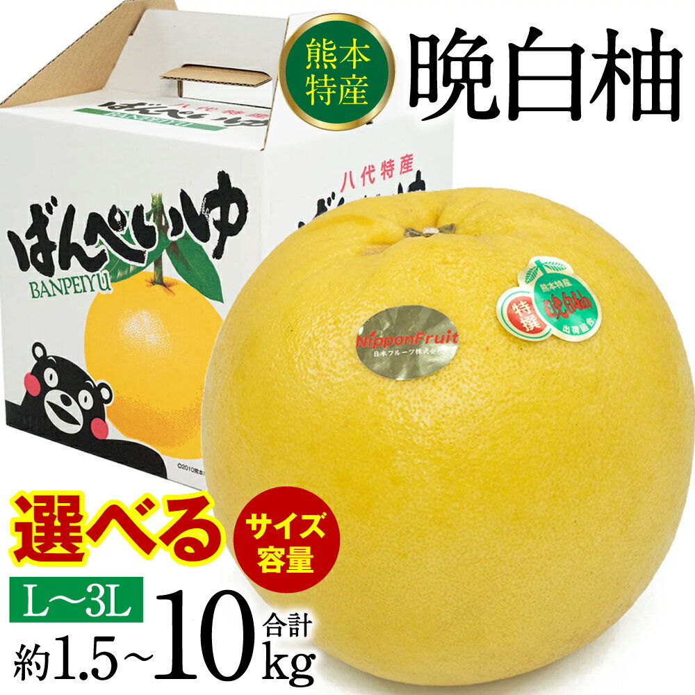 【ふるさと納税】【先行予約】【選べるサイズ・玉数】 晩白柚 ばんぺいゆ L～3Lサイズ・1玉～6玉入り（約1.5kg～10kg）果物 くだもの フルーツ 柑橘類 青果物 特産品 お取り寄せ 国産 送料無料 【2025年12月中旬より順次発送】