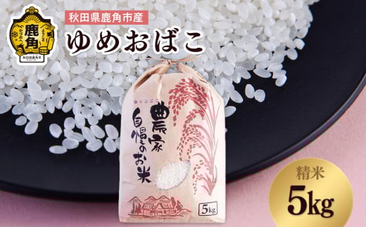 米 令和7年産 ゆめおばこ 5kg【恋する鹿角カンパニー】●2026年1月中旬発送開始 秋田県鹿角市産 精米 産地直送 白米 ふっくら つやつや お米 米 コメ こめ ご飯 ごはん 和食 贈り物 贈答用 ギフト グルメ 秋田 あきた 鹿角市 鹿角 送料無料
