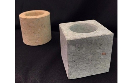 竜山石の植木鉢 〇 □ ２個セット 【プランター 植木鉢 おしゃれ 鉢植え ガーデニング 兵庫県 高砂市】