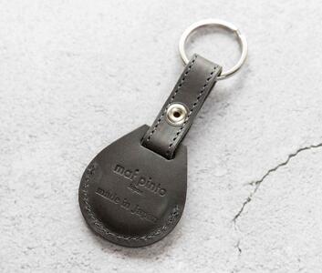 エアタグ用 キーホルダー カバー レザー 本革 キーリング apple airtag 【グレー】