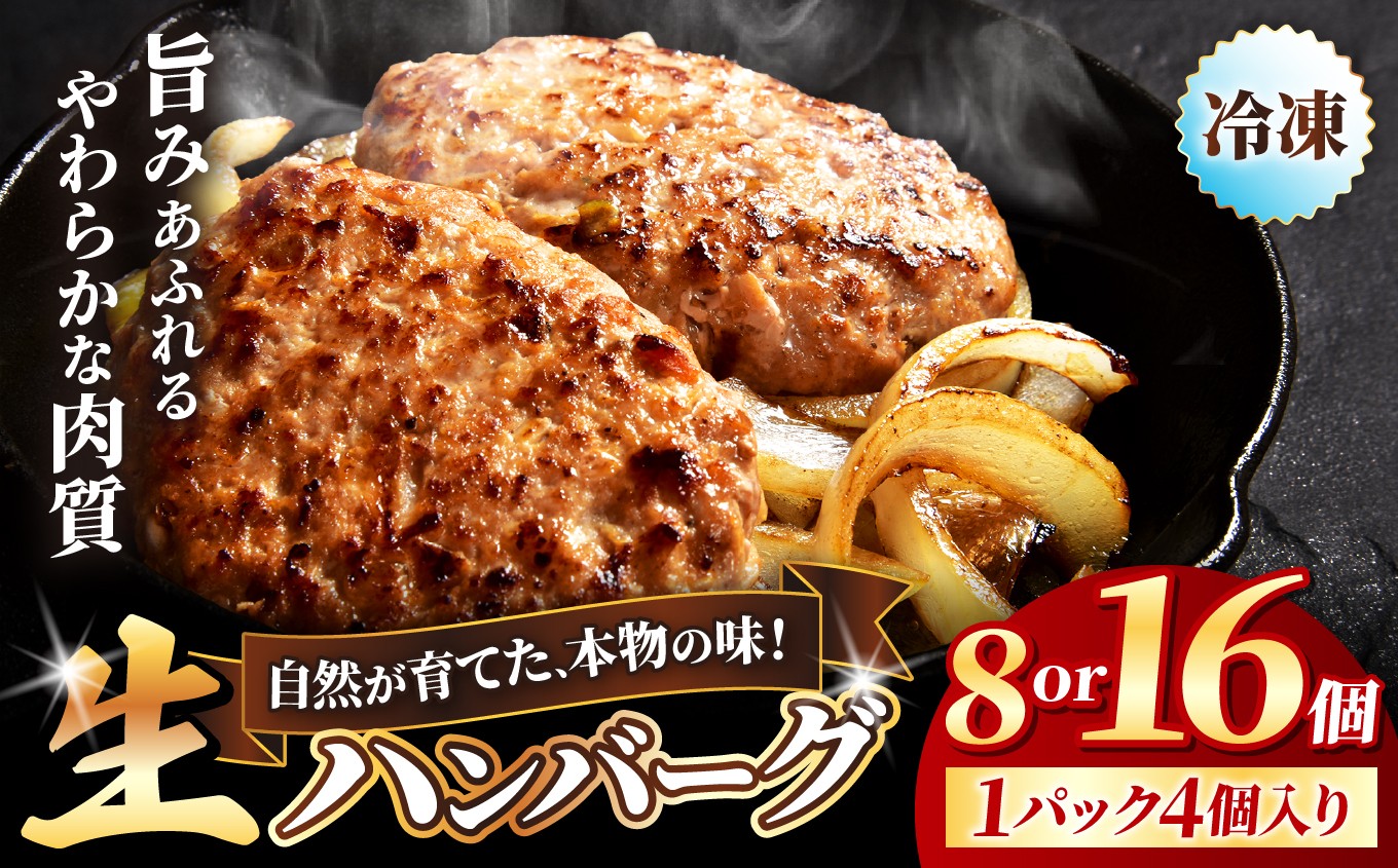 
                  冷凍 ハンバーグ 生 選べる 内容量 8個入り ( 2パック ) / 16個入り ( 4パック ) | お肉 肉 豚肉 白豚 お惣菜 惣菜 おかず 簡単調理 国産 九州産 大分県産 大分県 中津市
                
