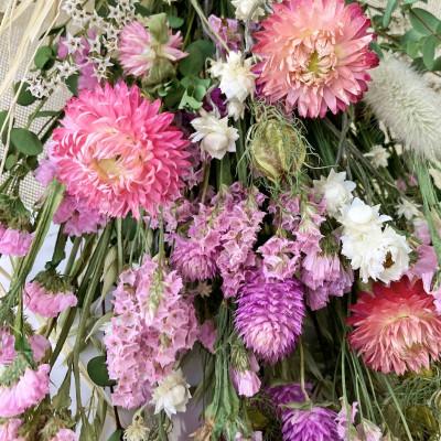 ふるさと納税 茅野市 信州八ヶ岳の麓から贈るドライフラワースワッグ M(ピンク) |  | 01