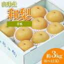 【ふるさと納税】やまがたの和なし (幸水) 秀品 約3kg(6～12玉程度) 【令和6年産先行予約】FS23-814 山形 山形県 山形市 フルーツ 果物 くだもの 送料無料 和梨 和なし 幸水