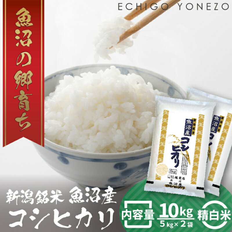 【ふるさと納税】【令和6年産　新米先行受付】令和6年産 魚沼産コシヒカリ（精米）10kg 白米 精米 ブランド米 銘柄米 ご飯 おにぎり お弁当 和食 産地直送 粘り モチっと食感 上品な甘み 魚沼 新潟県　お届け：2025年10月中旬より順次発送致します。