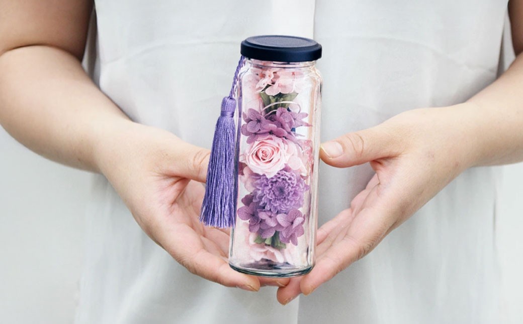 仏花 お供えボトル セット 手提げ袋付 仏壇用 プリザーブドフラワー