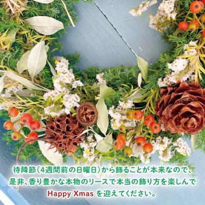 ふるさと納税 水戸市 【11月下旬より順次発送・数量限定】常緑樹の香りあふれるクリスマスリース |  | 02