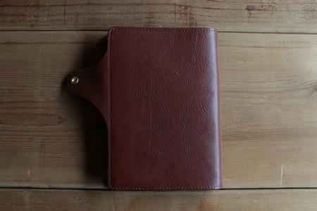 レザー手帳カバー（cousin A5）【ブラウン】 イタリアンレザーカバー