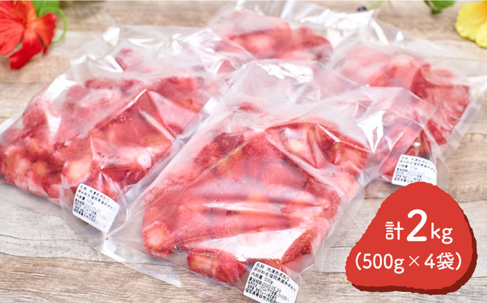 福岡産 冷凍 あまおう 2kg（500g×4袋）＜南国フルーツ株式会社＞那珂川市 [GCD006]