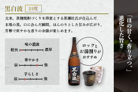 枕崎の定番焼酎 2種【白・黒】1800ml×各1本【薩摩焼酎】芋焼酎 黒麹 A6−24【配送不可地域：離島】【1621774】