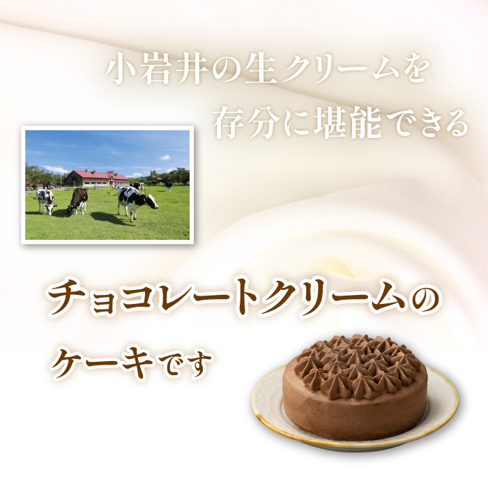小岩井農場 クリームショコラ ケーキ 4号 ／ 人気 スイーツ デザート おやつ お菓子 おかし 洋菓子 チョコレート チョコ ショコラ ホールケーキ ４号 お取り寄せ ギフト プチギフト 贈答用 贈