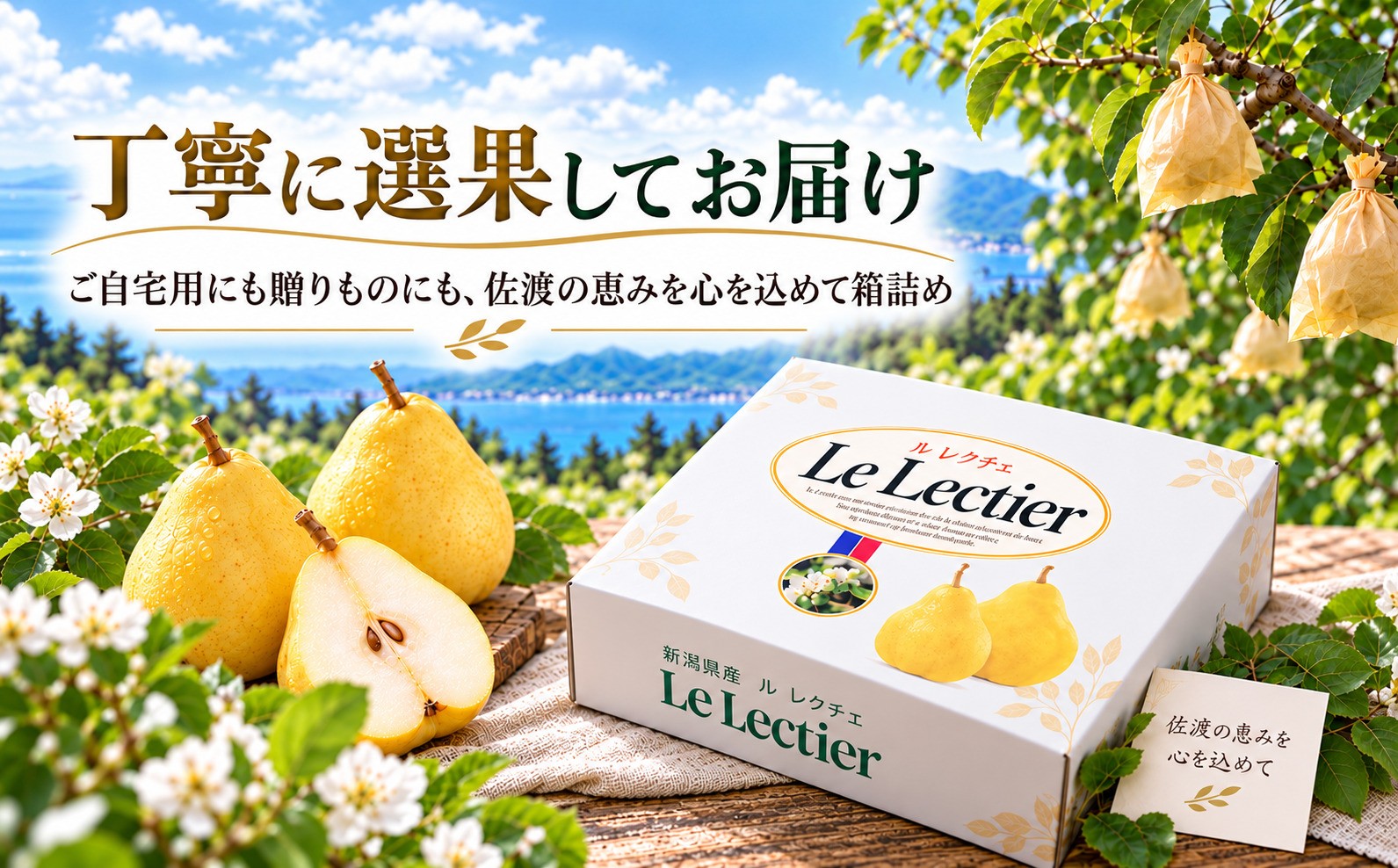 芳醇な香り、とろける食感。佐渡島産ル・レクチェ秀品