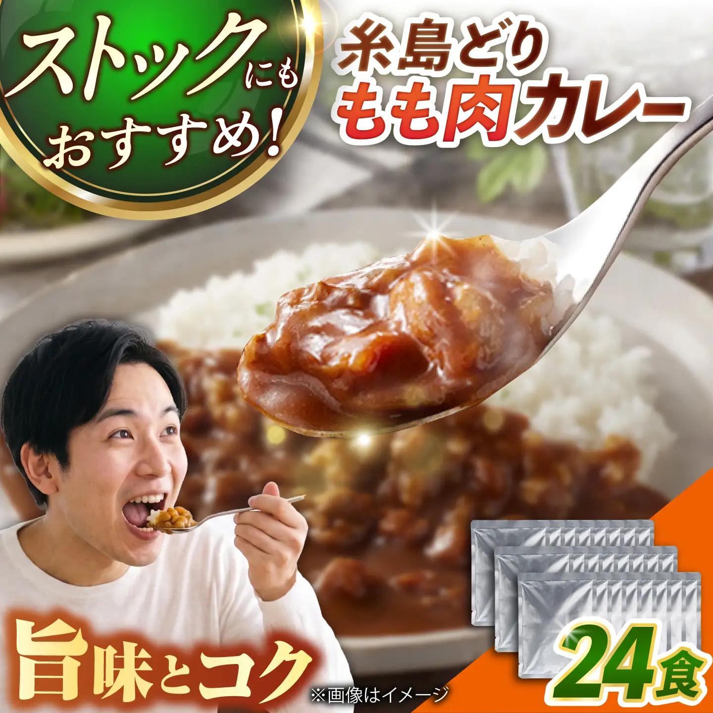 カレー 糸島どりもも肉（24食入） [ACD010] カレー チキンカレー レトルトカレー 常温 