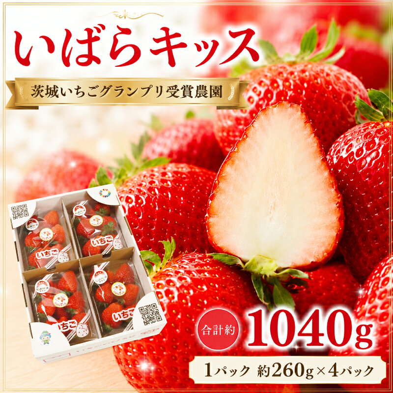 【ふるさと納税】 いちご [2027年1月中旬順次発送] 完熟 いばらキッス 4パック 【茨城いちごグランプリ受賞農園】 茨城いちご イチゴ 苺 ichigo strawberry ストロベリー 旬 フルーツ 果物 果実 人気苺 ふるさと納税苺 おすすめ苺 ギフト 国産 関東 茨城県 茨城 筑西市 筑西