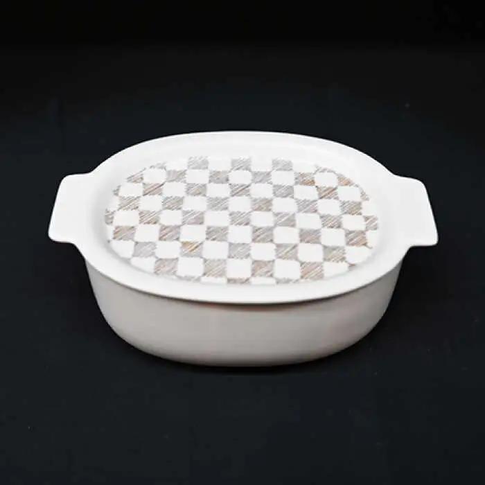 【波佐見焼】オーブンウェア グラタン皿 和市松茶 3点セット 耐熱食器 オーブン可 食器 皿 【協立陶器】 [TC61] 波佐見焼