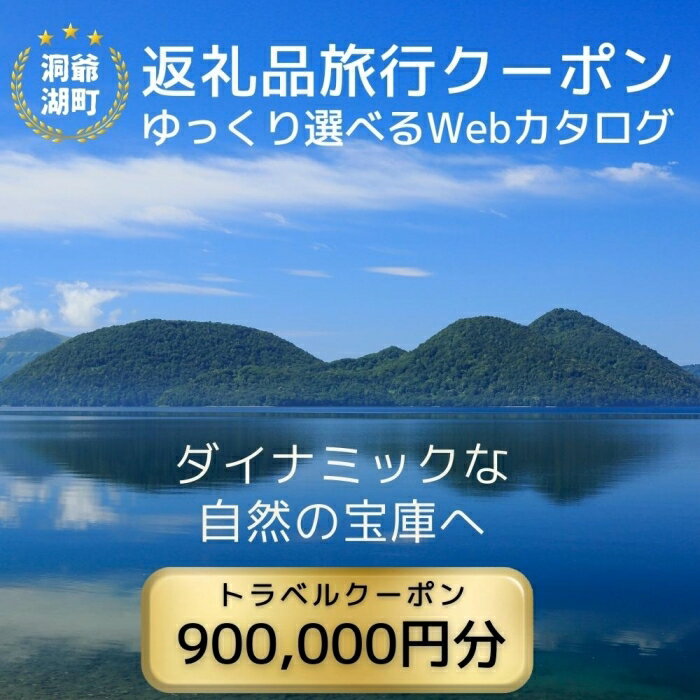 【ふるさと納税】北海道ツアー 洞爺湖温泉 後から選べる旅行Webカタログで使える！ 旅行クーポン（900,000円分） 旅行券 宿泊券 飲食券 体験サービス券 北海道　お届け：入金確認から1週間程度 ※年末年始、祝日は除く