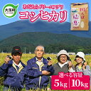 【ふるさと納税】 新米 5kg / 10kg コシヒカリ 大玉村 【令和6年産】【 おいしいお米 コンクール 受賞米 あだたら ドリームアグリ 】 ｜ お米 特別栽培米 福島県 福島 米作り 令和5年産 精米 白米 米 ｜ da-kh05-R6