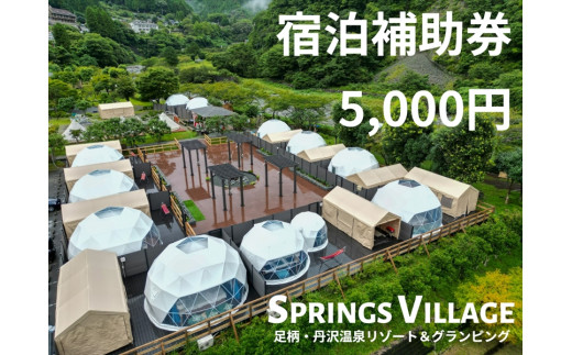 
SPRINGS VILLAGE 足柄丹沢温泉リゾート 宿泊補助券 5000円
