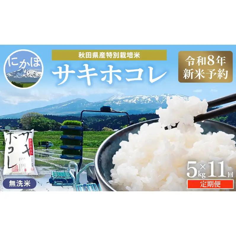 【新米予約】定期便11か月 サキホコレ 無洗米 5kg サキホコレ