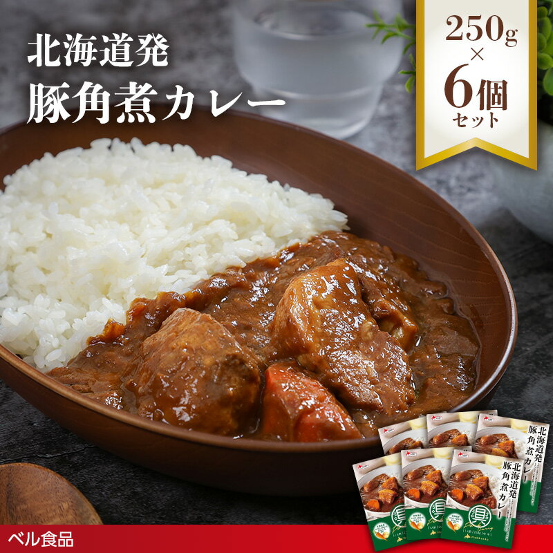 【ふるさと納税】北海道発 豚角煮カレー 250g 6個セット( ふるさと納税 レトルト カレー ベル食品 北海道 遠軽町 ) en01-00233