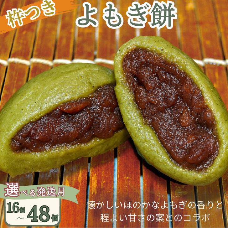 【ふるさと納税】よもぎ餅（粒あん入り）選べる 16個～48個 選べる発送月：A090-009