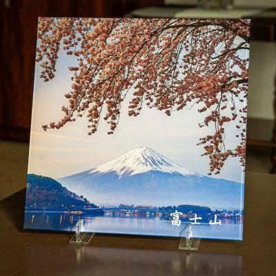 ふるさと納税 山梨県 富士山アクリルパネル　30SQ　春 |  | 01