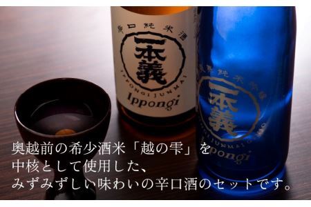 勝ち山日和セットB（一本義 辛口純米酒 720ml×1本 ＆ 一本義 辛爽系純米吟醸 720ml×1本） [A-008041]