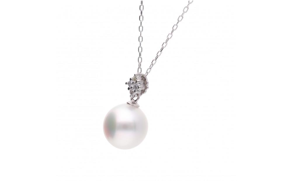 【星菱】アコヤパール ダイヤモンド プラチナ ペンダントトップ｜無調色 アコヤ真珠 8.0mm ラウンド PT900
