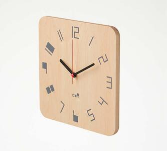旭川家具　コサイン　coaナンバークロック ナチュラル 掛け時計 25×4.5×25cm 約900g|時計_01755